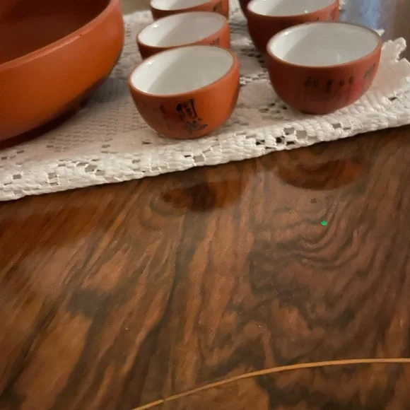 Yixing Zhusha Lidded teapot and 6 cups 1bowl Gongfu Tea set. - Picture 3 of 10